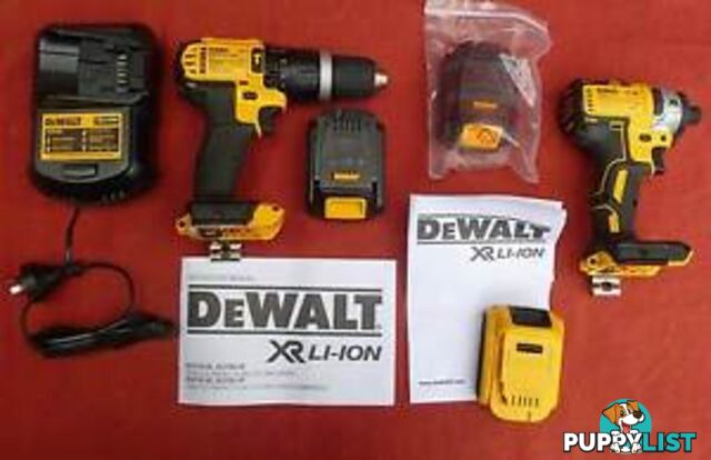 New DeWalt Cordless Drill and Impact Driver, 3 Batteries and Batt