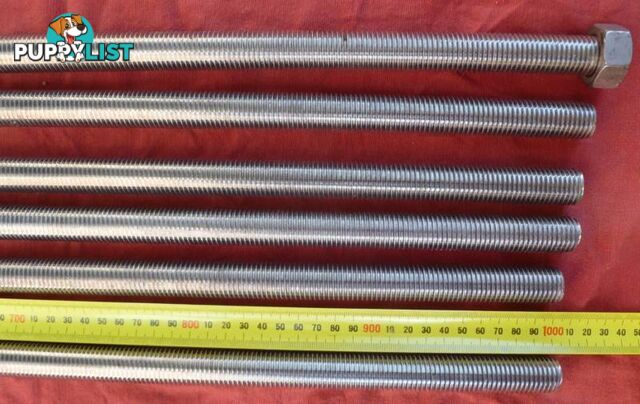 304 Stainless Steel M20 Allthread / Threaded Rod (1000mm x 20mm)