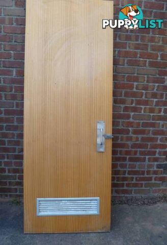 Solid Timber Door With Metal Vent (2340mm x 870mm)