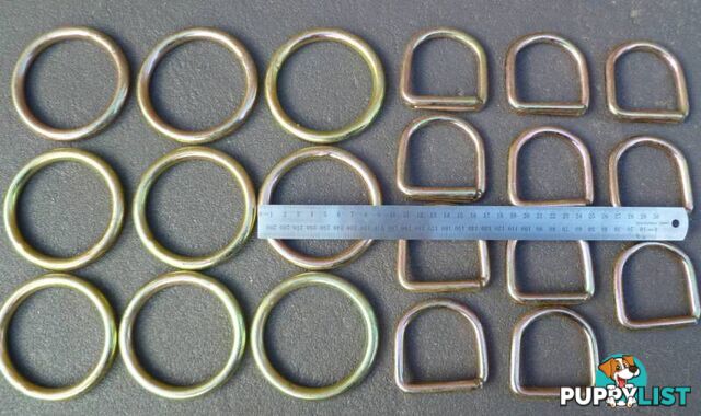 New Heavy Duty Lifting O-Rings / O Rings Nickel plated D Rings /