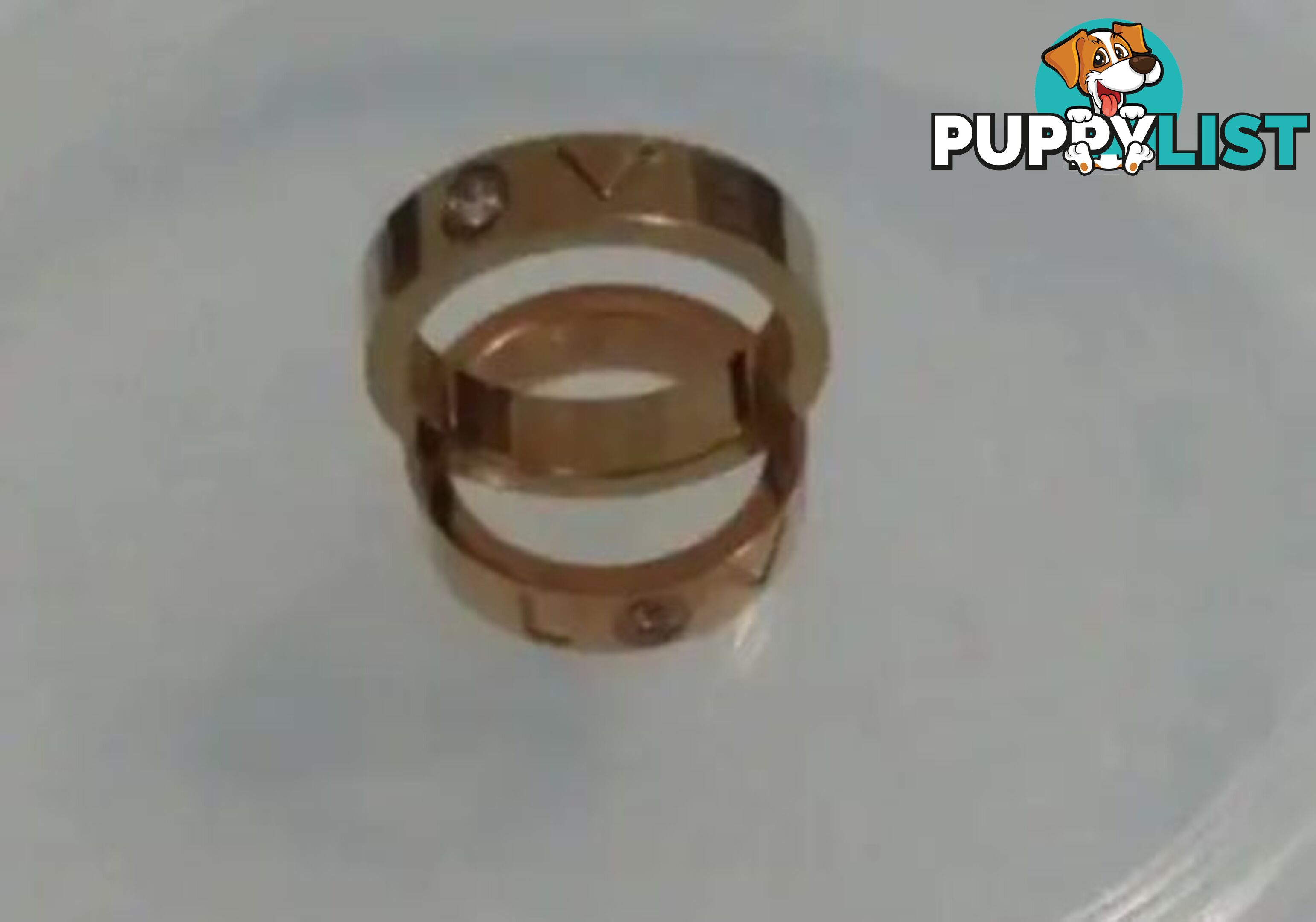 Rose gold plated stainless steel rings