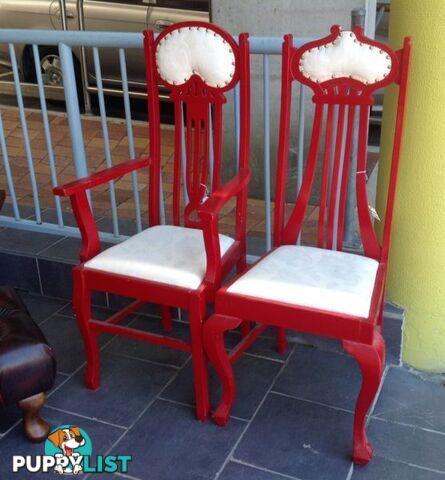 Red dining chairs $65 - $75 each