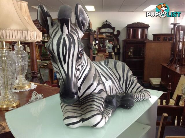 Large ceramic zebra ornament