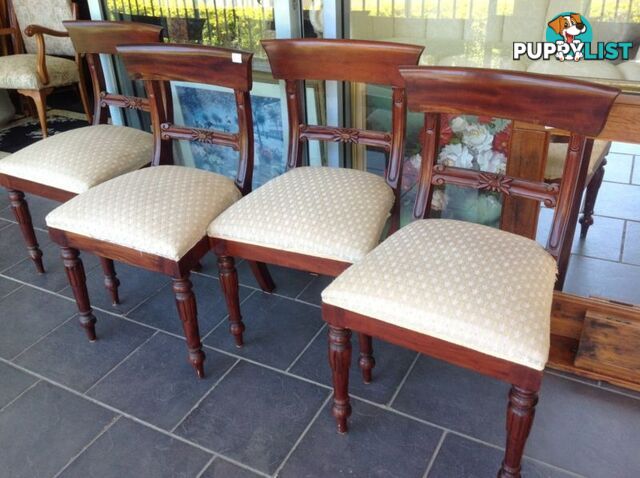 4 x Mahogany Dining chairs @ $65 each