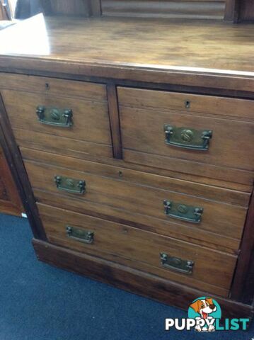 Chest of drawers with mirror and extra top drawers