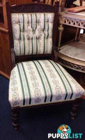 Edwardian antique chair, lounge chair, bedroom chair