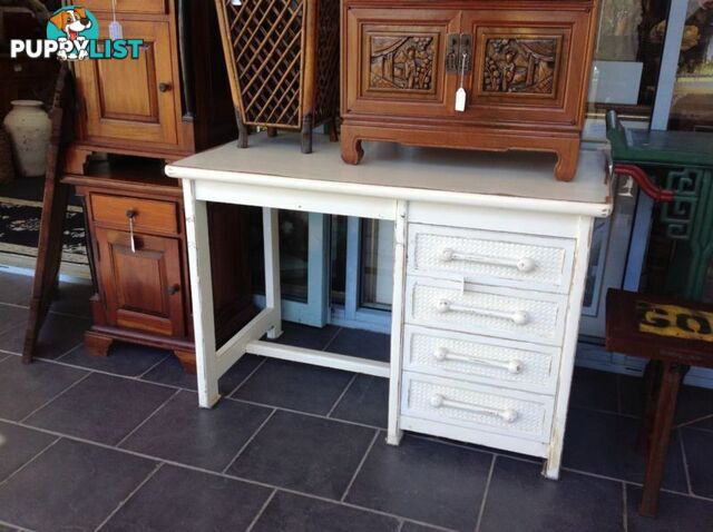 Shabby Chic white desk solid timber