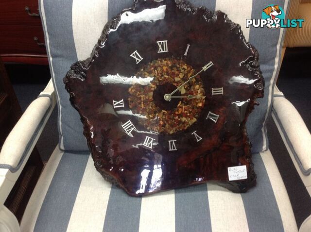 Burl timber clock