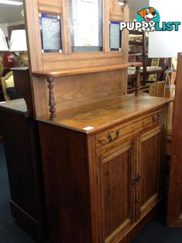 Huon pine cabinet with led light and mirror