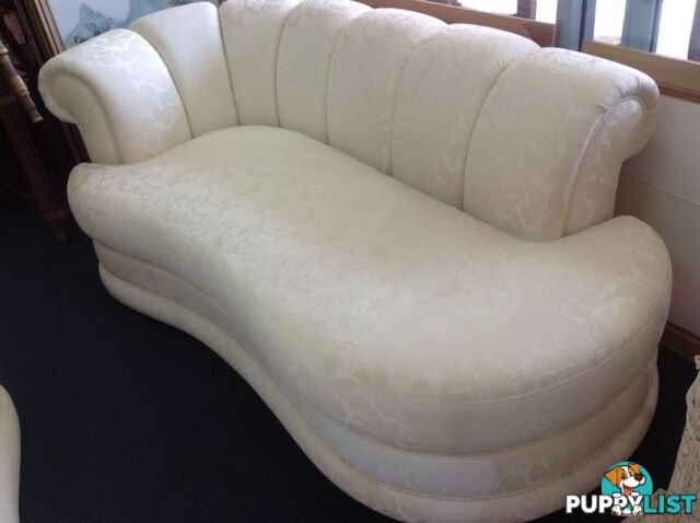 Quality cream fabric chaise lounge