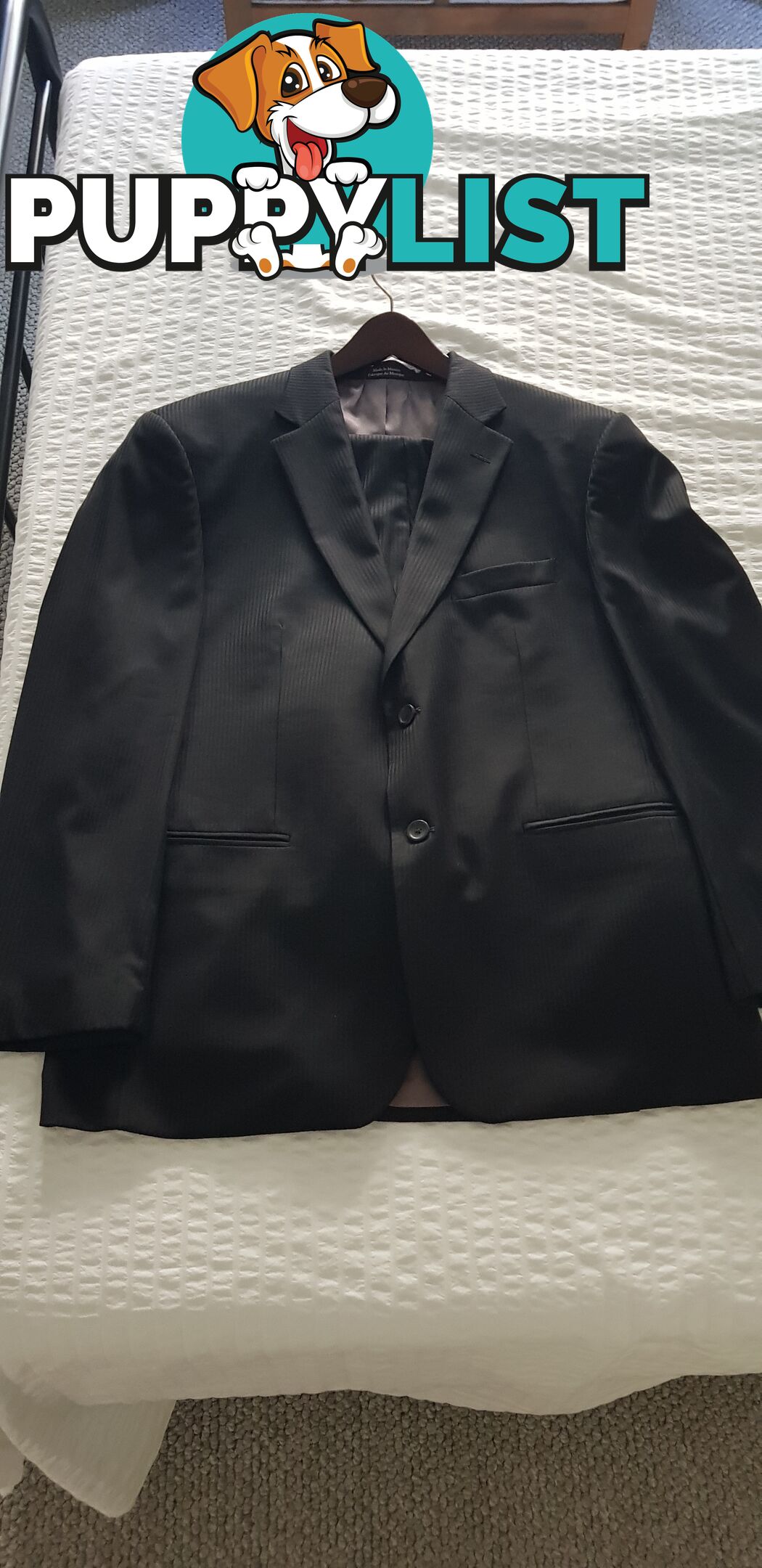 Alfred Sung Black Suit - Men's Size 42 regular +