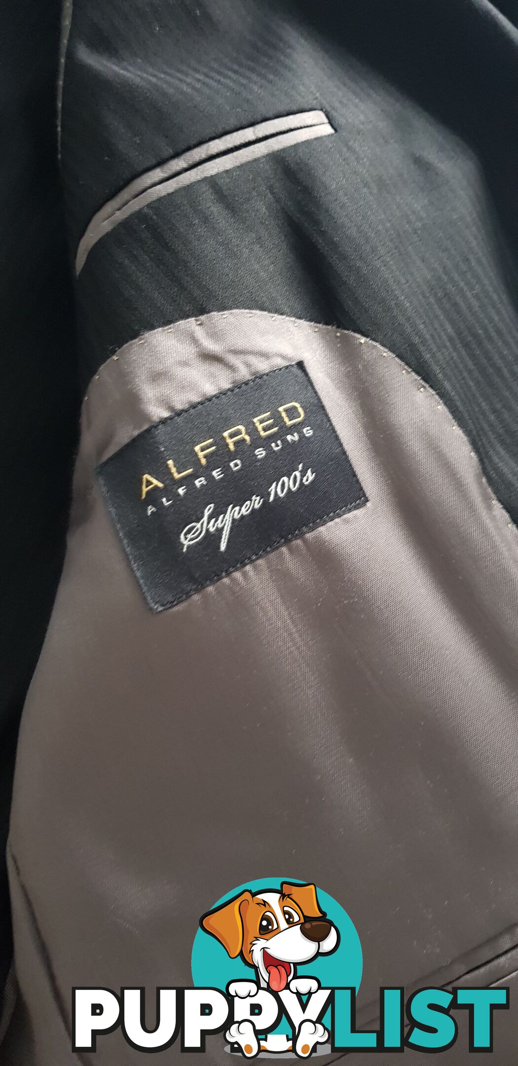 Alfred Sung Black Suit - Men's Size 42 regular +