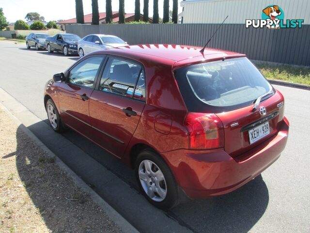 2003 TOYOTA COROLLA ASCENT SECA ZZE122R 5D HATCHBACK