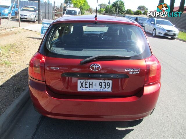 2003 TOYOTA COROLLA ASCENT SECA ZZE122R 5D HATCHBACK