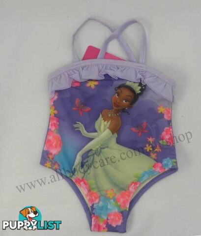 Disney Princess Tiana Girls Swimmers Purple Togs