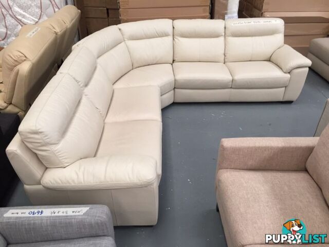 Leather Corner Lounge - 60% off RRP