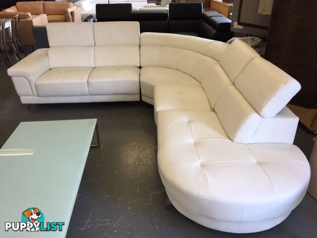 White Leather Modular - BRAND NEW