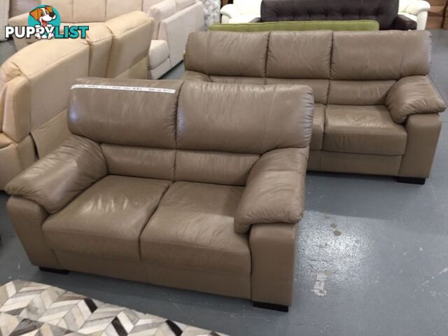 Leather Sofa Set - FACTORY 2nds