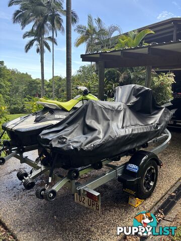 2 x 2Up Sea Doo Spark Jet Skis and New Tandem Trailer