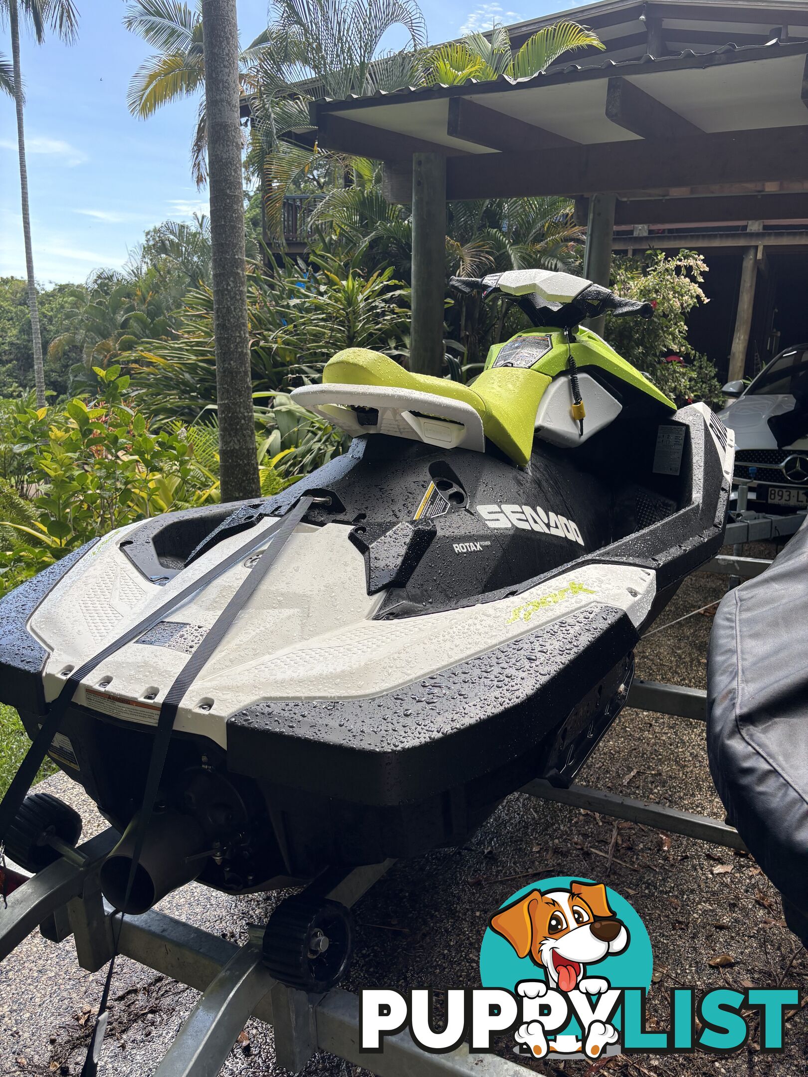 2 x 2Up Sea Doo Spark Jet Skis and New Tandem Trailer