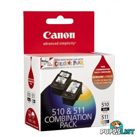 Canon PG-510/CL-511 Black/Colour Ink twin-pack - Canon - PG-510/CL-511 - 0.11kg