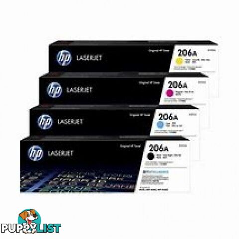 Hewlett-Packard W2111A Cyan Toner [# 206A] - Hewlet Packard - HP W2111A CYAN - 0.94kg