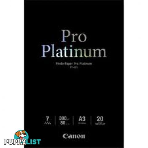 Canon PT101 A3 20 Photo Paper PRO A3 300gsm 20 sheets - Canon - PT101A3 20 Sheets - 0.50kg