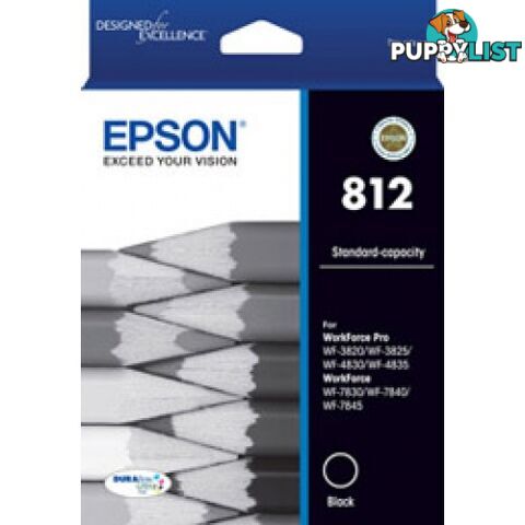 Epson 812 C13T05D192 BLACK Ink for WorkForce WF-3825 WF-4835 WF-7845 - Epson - Epson 812 Black - 0.00kg