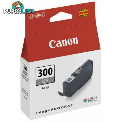 Canon PFI-300GY Grey Lucia Pigment Ink for PRO-300 - Canon - PFI-300 Grey - 0.00kg