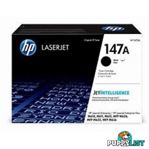 Hewlett-Packard W1470A Black Toner [#147A] for M611 M612 M634 M635 M636 - Hewlet Packard - HP W1470A Black - 0.94kg