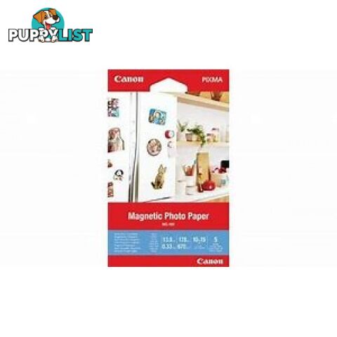 Canon MG101 4x6 Magnetic Photo Cards 670gsm 5 pages - Canon - MG101-4x6 Magnetic - 0.10kg