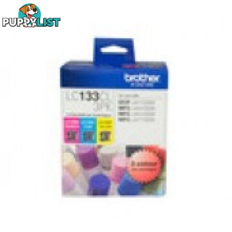 Brother LC133CL3PK Standard Colour Ink 3-Pack (600 pages each) - Brother - LC133CL 3PK - 0.14kg