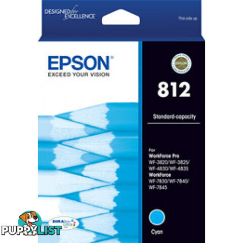 Epson 812 C13T05D392 MAGENTA Ink for WorkForce WF-3825 WF-4835 WF-7845 - Epson - Epson 812 Magenta - 0.00kg