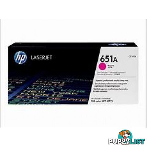 Hewlett-Packard CE343A Magenta Toner Cartridge [#651A] - Hewlet Packard - HP CE343A Magenta - 1.00kg