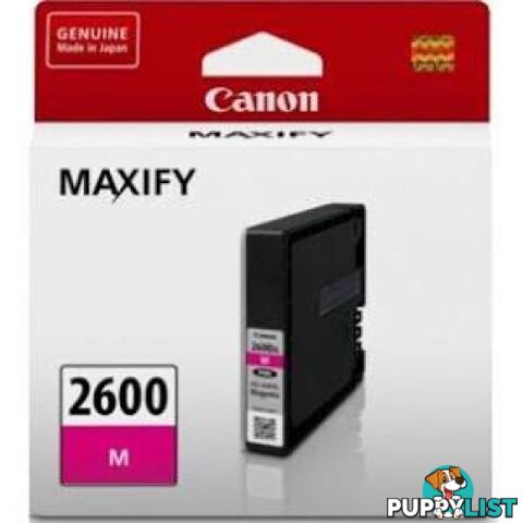 Canon PGI-2600M Pigment Magenta Ink - Canon - PGI-2600M - 0.20kg