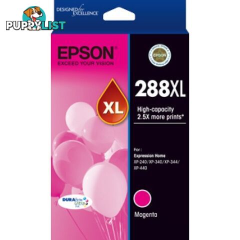 Epson 288XL C13T306392 High Yield MAGENTA Ink 288 - Epson - Epson 288XL Magenta - 0.00kg