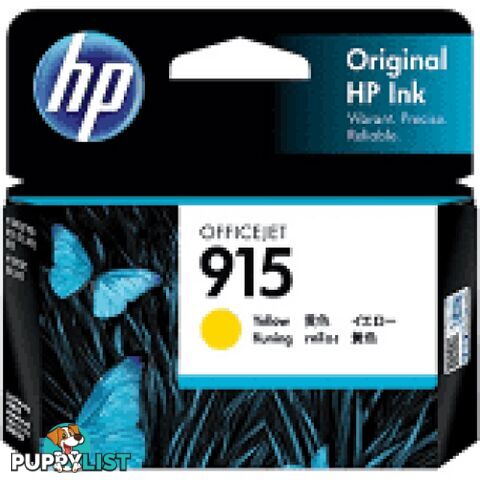 Hewlett Packard #915XL Yellow H.Yield Ink Cartridge for officejet 8010 8020 - Hewlet Packard - HP 915XL Yellow - 0.00kg