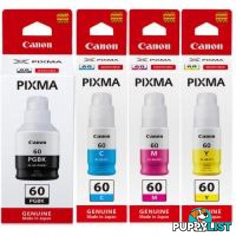 Canon GI-60 Value Pack ink bottle Set For Endurance G7065 ang G6000 series - Canon - GI-60 Value Pack - 0.00kg