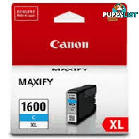 Canon PGI-1600XLC Pigment Cyan Ink - Canon - PGI-1600XLC - 0.20kg