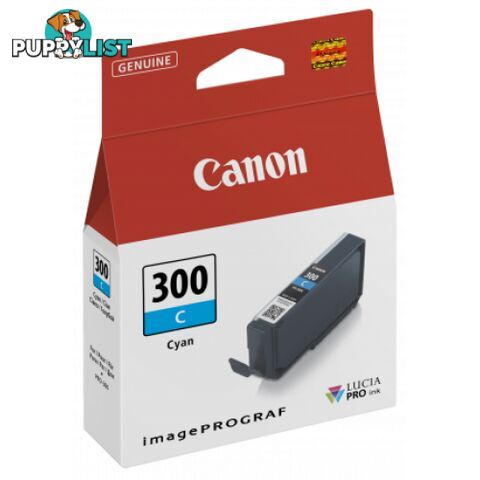 Canon PFI-300C Cyan Lucia Pigment Ink for PRO-300 - Canon - PFI-300 Cyan - 0.00kg