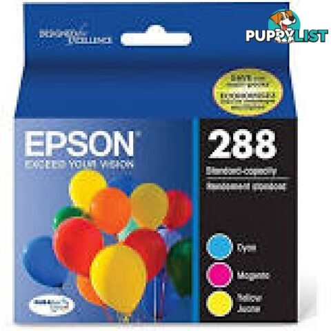 Epson 288 Value Pack C13T305592 Standard 288 COLOUR Ink Set - Epson - Epson 288 3 Pack - 0.00kg