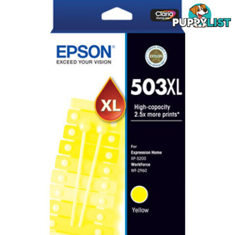 Epson C13T09R492 High Yield YELLOW INK CARTRIDGE 503XL for WF2960 XP5200 - Epson - Epson 503XL Yellow Ink - 0.20kg