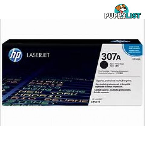 Hewlett-Packard CE740A Black Toner Cartridge [#307A] for CP5225 - Hewlet Packard - HP CE740A Black - 1.00kg