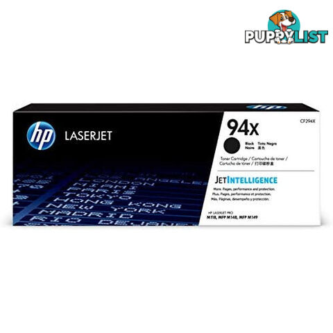 Hewlett-Packard CF294X Black Toner [# 94X] for M118DW M148DW M149DW - Hewlet Packard - HP CF294X BLACK - 0.11kg