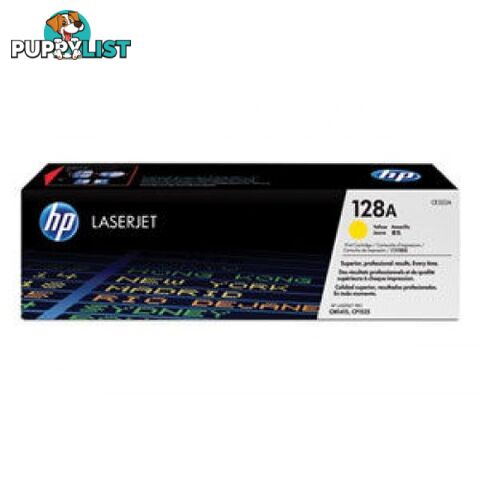 Hewlett-Packard CE322A Yellow Toner Cartridge [#128A] for CP4025 CP4520 CP4525 - Hewlet Packard - HP CE322A Yellow - 1.00kg