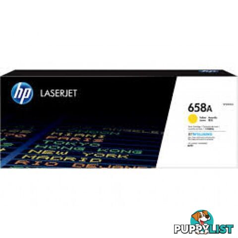 Hewlett-Packard W2002A Yellow Toner [#658A] for M751dn A3 - Hewlet Packard - HP W2002A YELLOW - 0.94kg