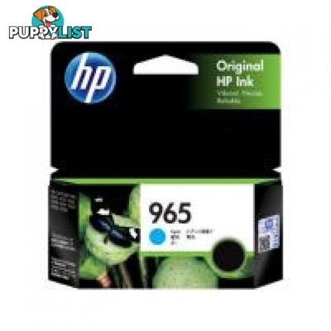 Hewlett Packard #965XL Cyan Ink High Yield Cartridge for officejet PRO AiO - Hewlet Packard - HP 965XL Cyan - 0.00kg