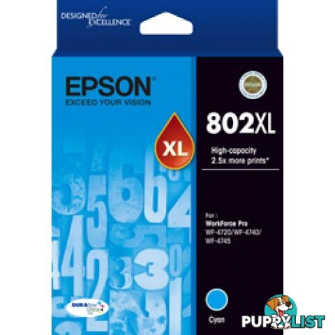 Epson 802xl C13T356292 CYAN Ink for WorkForce WF-4720 WF-4745 WF-4740 - Epson - Epson 802XL Cyan - 0.00kg