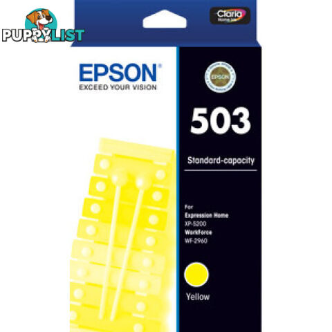 Epson C13T09Q492 YELLOW INK CARTRIDGE 503 for WF2960 XP5200 - Epson - Epson 503 Yellow Ink - 0.20kg