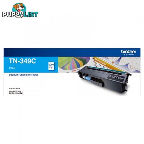 Brother TN-349C Cyan Toner Super High Yield for MFC-L9550 HL-L9200 - Brother - TN-349C - 0.87kg